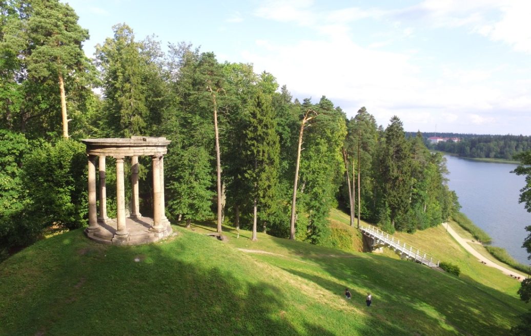 Paviljons – rotonda attēlots no putna lidojuma