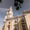 The tower of Liepāja's Holy Trinity Cathedral in summer