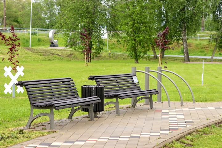 Carnikava Local History Centre park lounge chairs