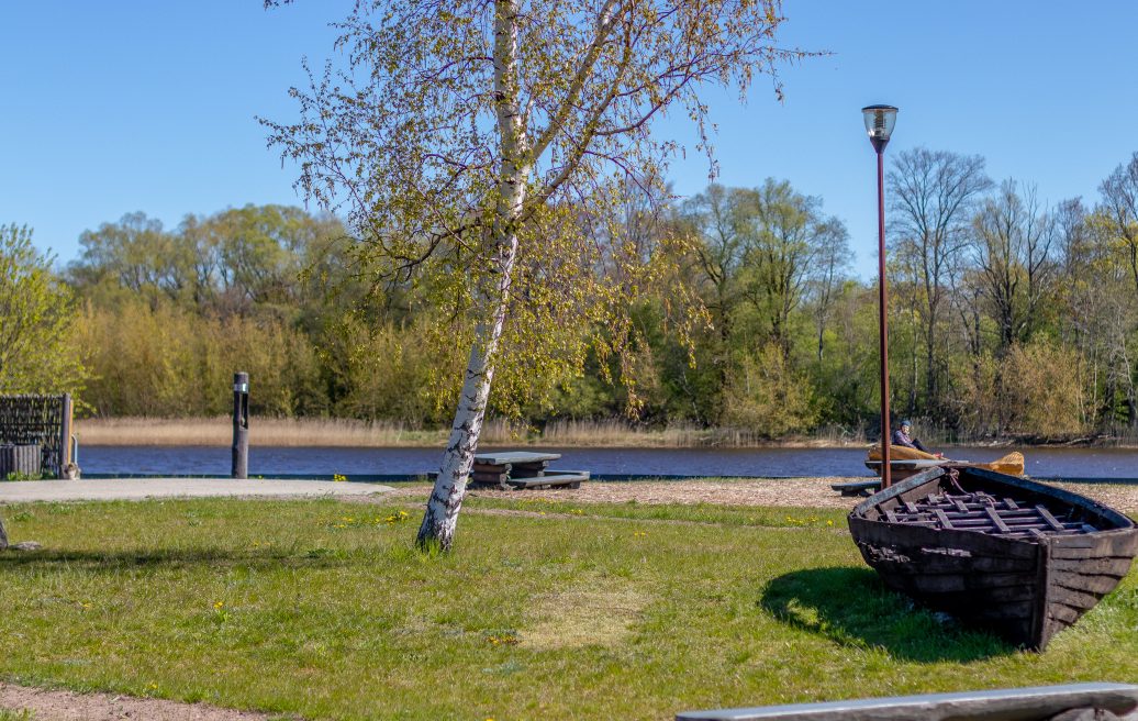 Rest area and boat of the Carnikava Local History Centre