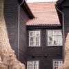 The windows of Mrs. Hoyer's guest house from the outside