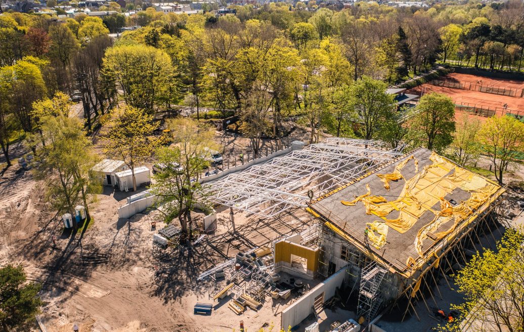 The Pūt, vējiņi! Concert Garden Construction work in progress