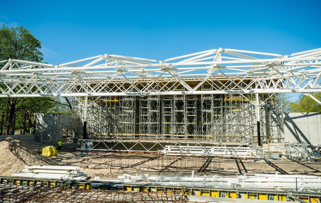 The Pūt, vējiņi! Concert Garden Shelving Constructions