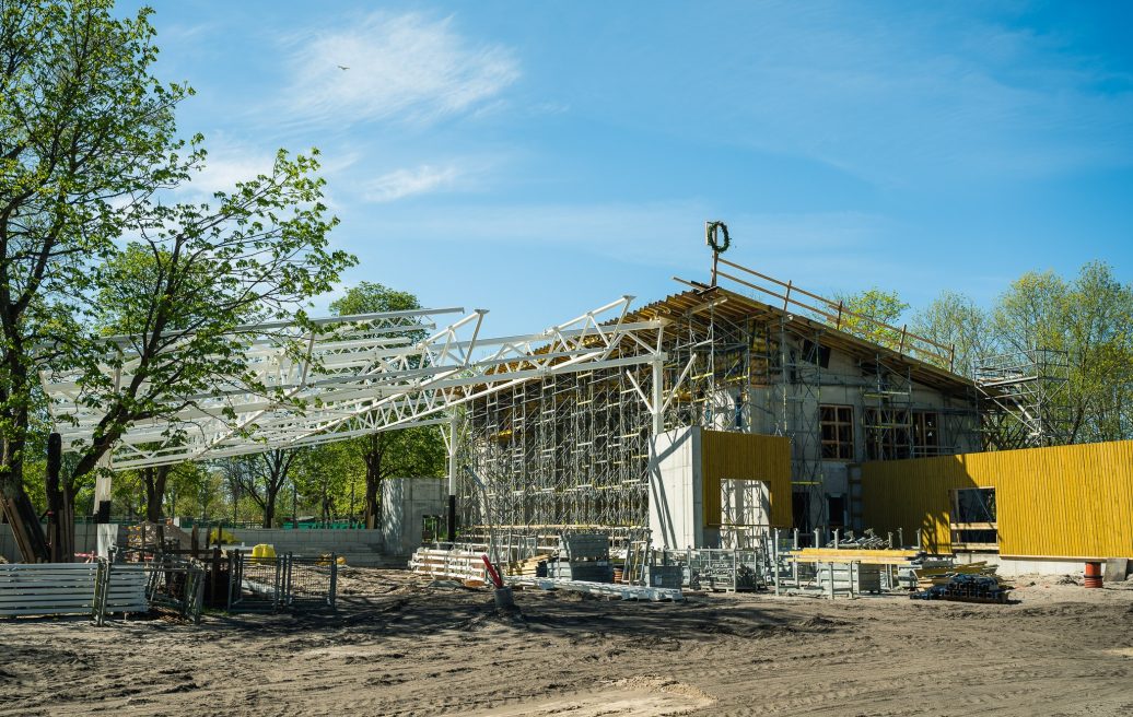 The Pūt, vējiņi! Concert Garden construction works