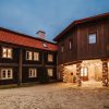 Jelgava Old Town house with illuminated entrance