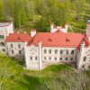 Bird's eye view of the Preiļi manor complex and park