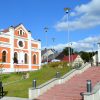 The building of the Sabile Makslas Culture and Tourism Center from the city view