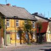 The yellow building of Jelgava's Old Town quarter