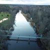 A bird's eye view of The Irbe Footbridge