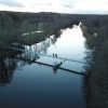 Bird's eye view of The Irbe Footbridge