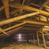 Attic of Smiltene Evangelical Lutheran Church before restoration