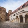 Bauskas castle renovated the facade and tower with Latvian flag on top of the tower