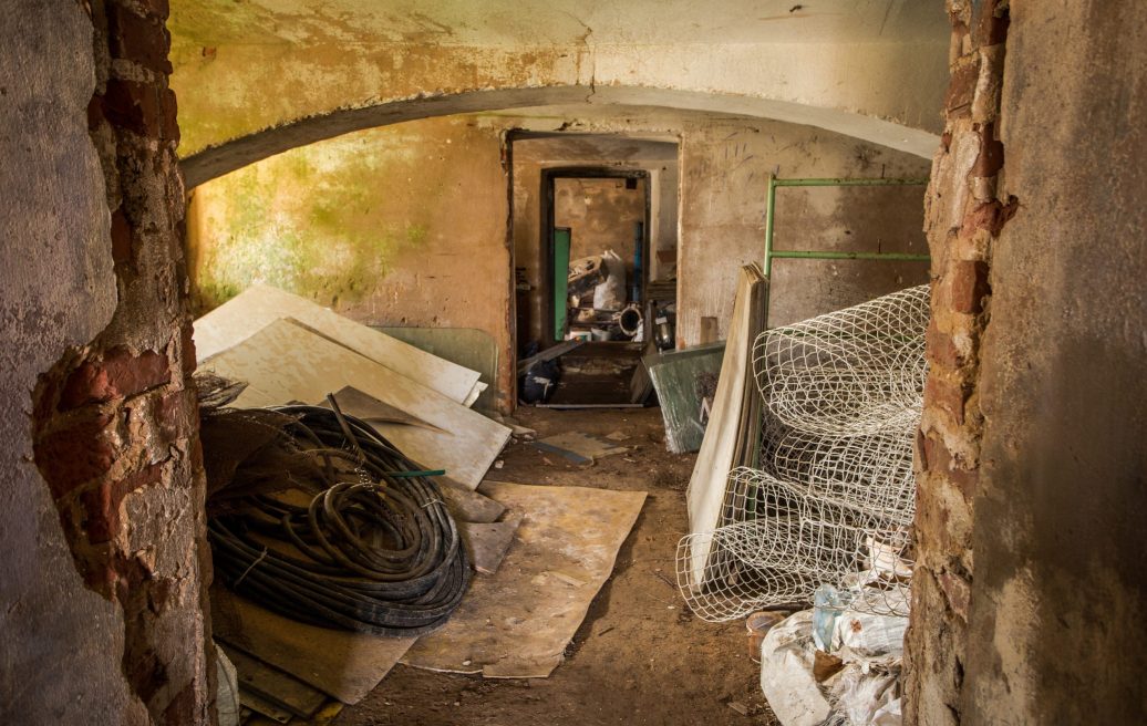 The basement of Firks-Pedvāle manor before restoration