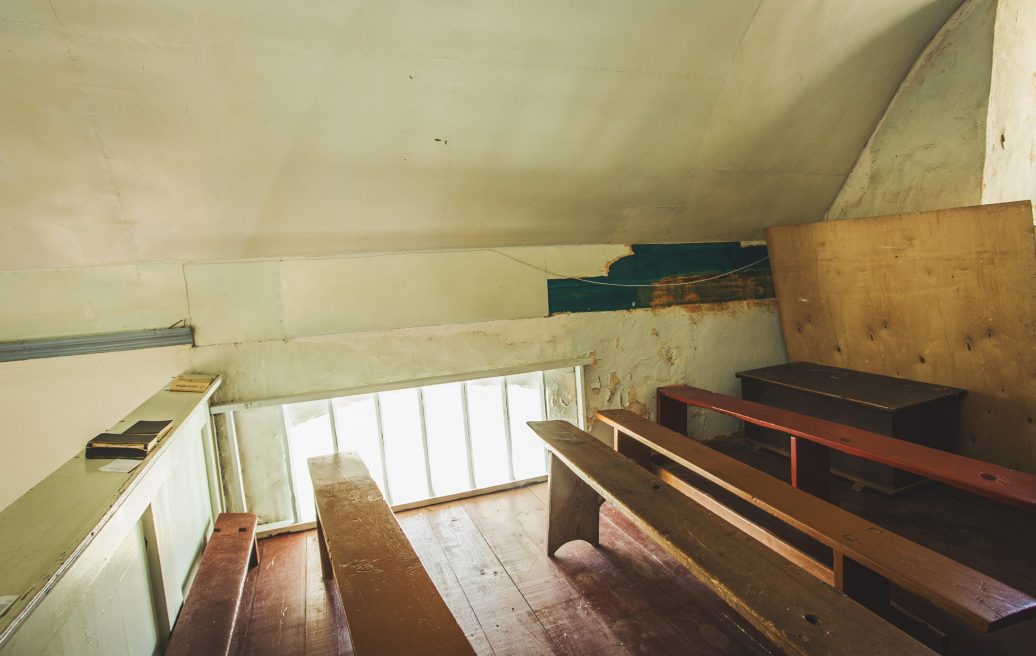 The room in the Jūrkalne Roman Catholic Church before renovation