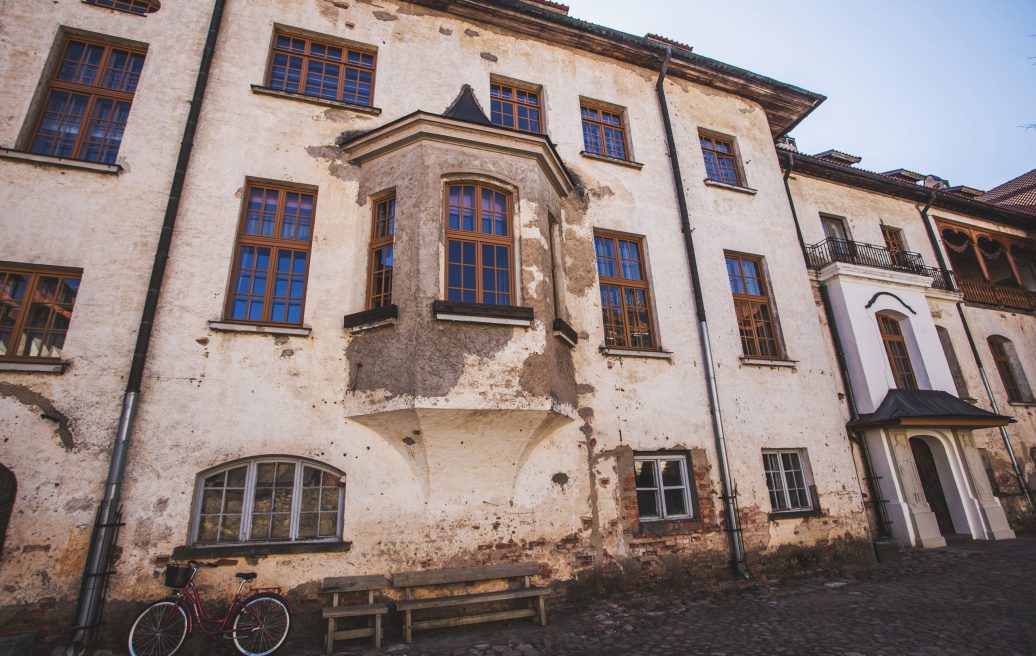 Dundaga Castle building before reconstruction