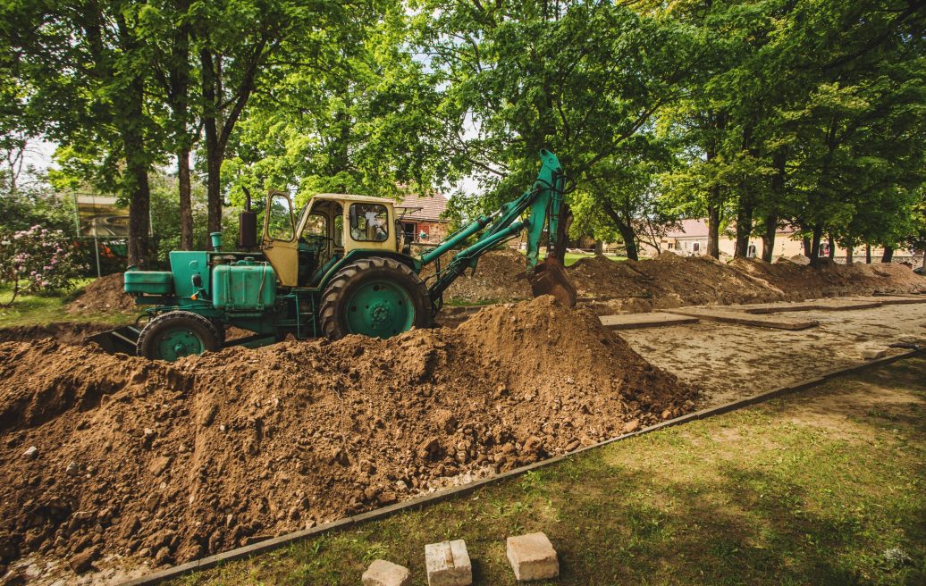 Development works of the path of The Šlokenbeka Manor Ensemble