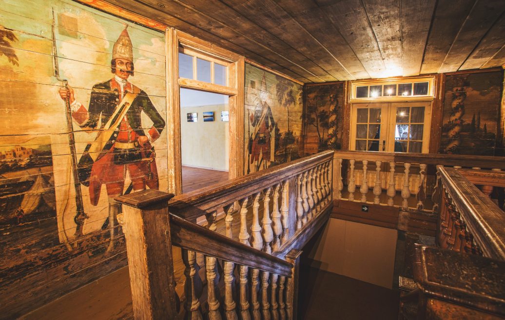 Wall paintings of Ungurmuiža, which can be seen on the second floor