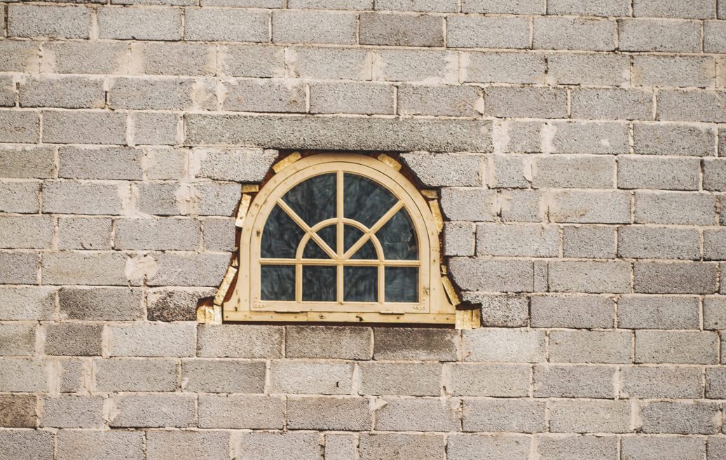 Small window of the Sabile Makslas Culture and Tourism Center