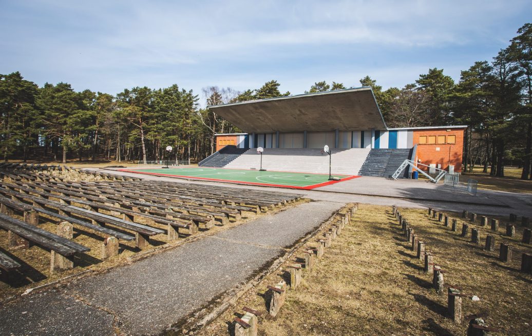 Salacgriva Fisherman's Park stage before restoration