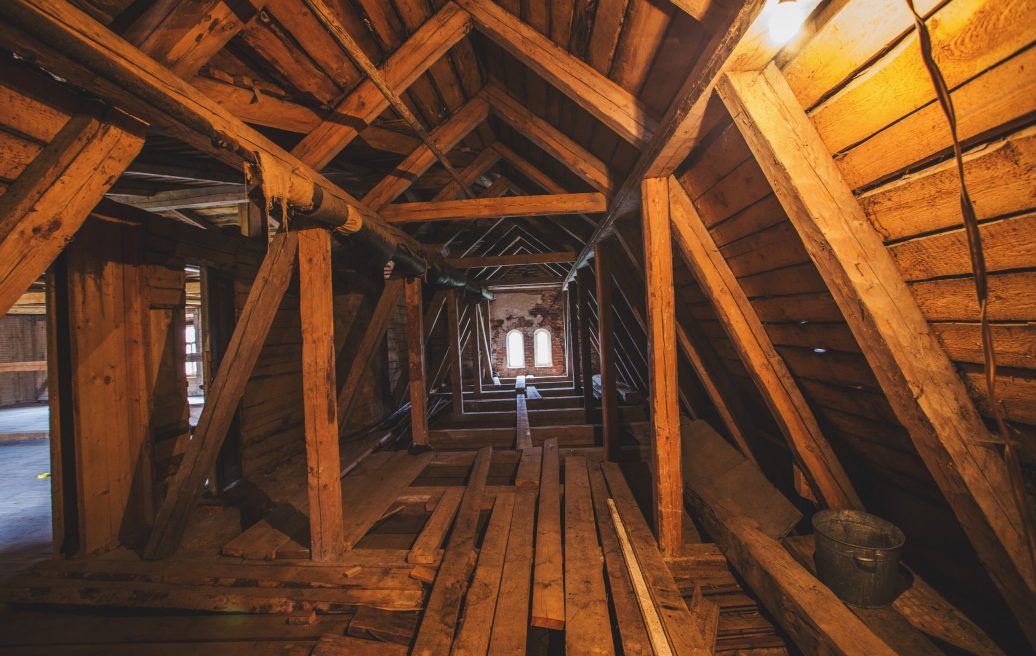 Attic of Stamerien Palace before restoration