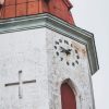 The clock of Smiltene Evangelical Lutheran Church before reconstruction