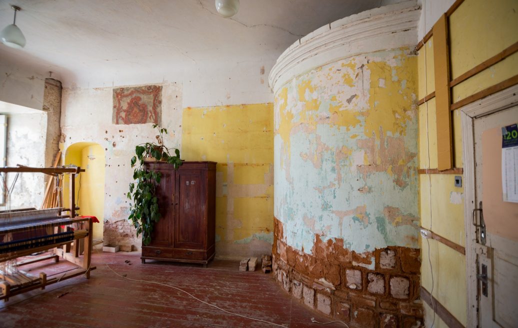 Krustpils Palace room before reconstruction