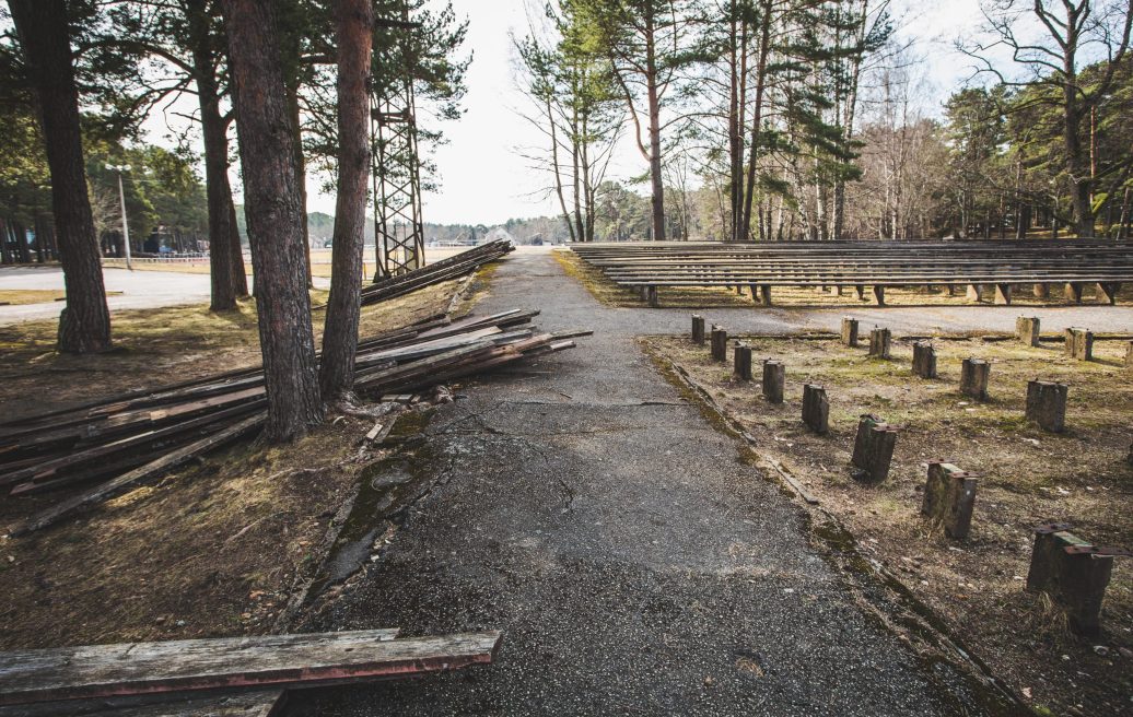 Stage steps of Salacgriva Fishermen's Park before reconstruction