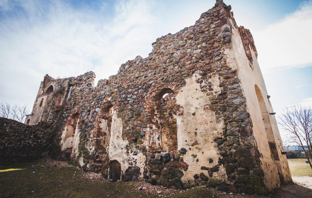 Dobeles Castle Ruins in summer