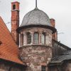 The Cesvaine Castle tower in close-up