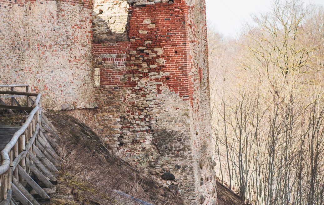 Bauskas castle ruins from the outside