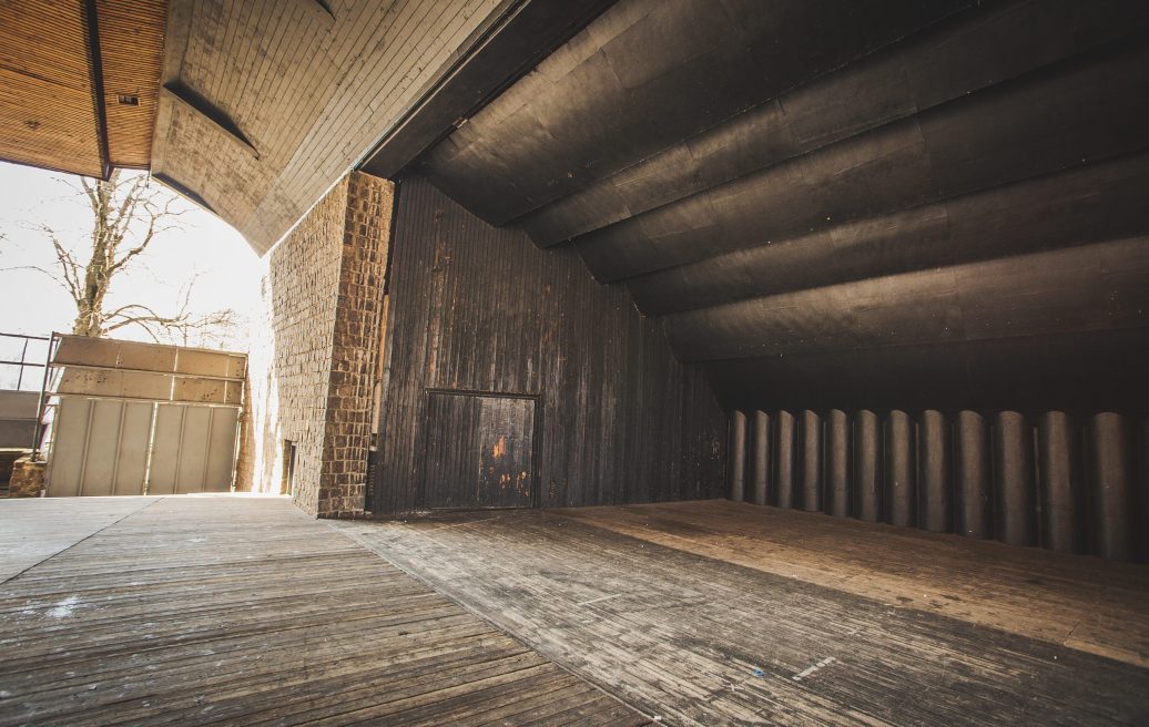 The Pūt, vējiņi! Concert Garden Stage Before Reconstruction with wooden floor