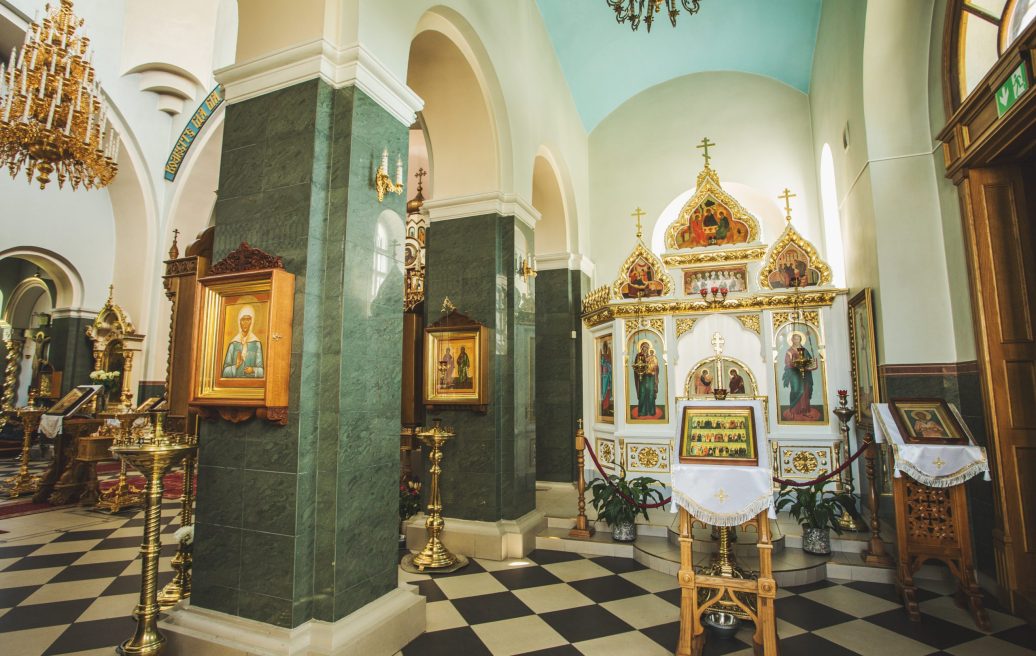 Holy images of the Jelgava’s Orthodox Cathedral of St Simeon and St Anna