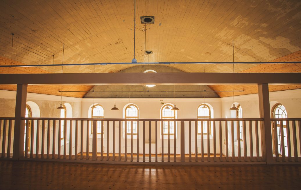 The balcony room of the second floor of the Sabile Makslas Culture and Tourism Center