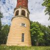 Ķemeri water tower from the outside before reconstruction