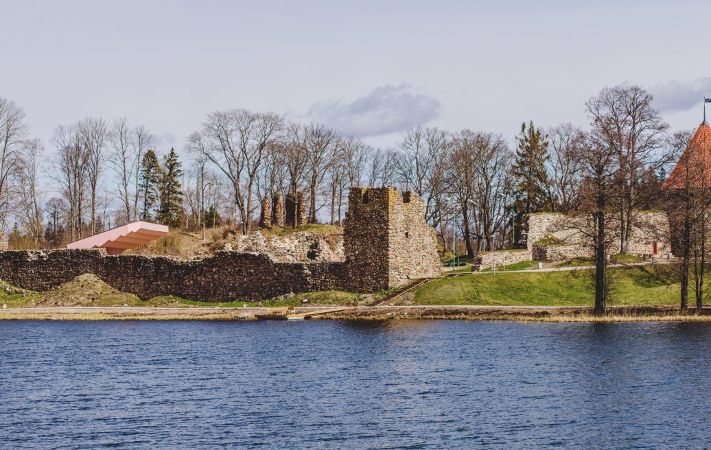 The ruins of the southern tower of Alūksne Castle