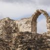 Koknese castle ruins in the landscape