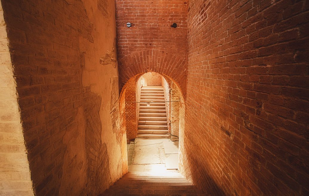 Daugavpils inside the fortress, where the stairs lead up