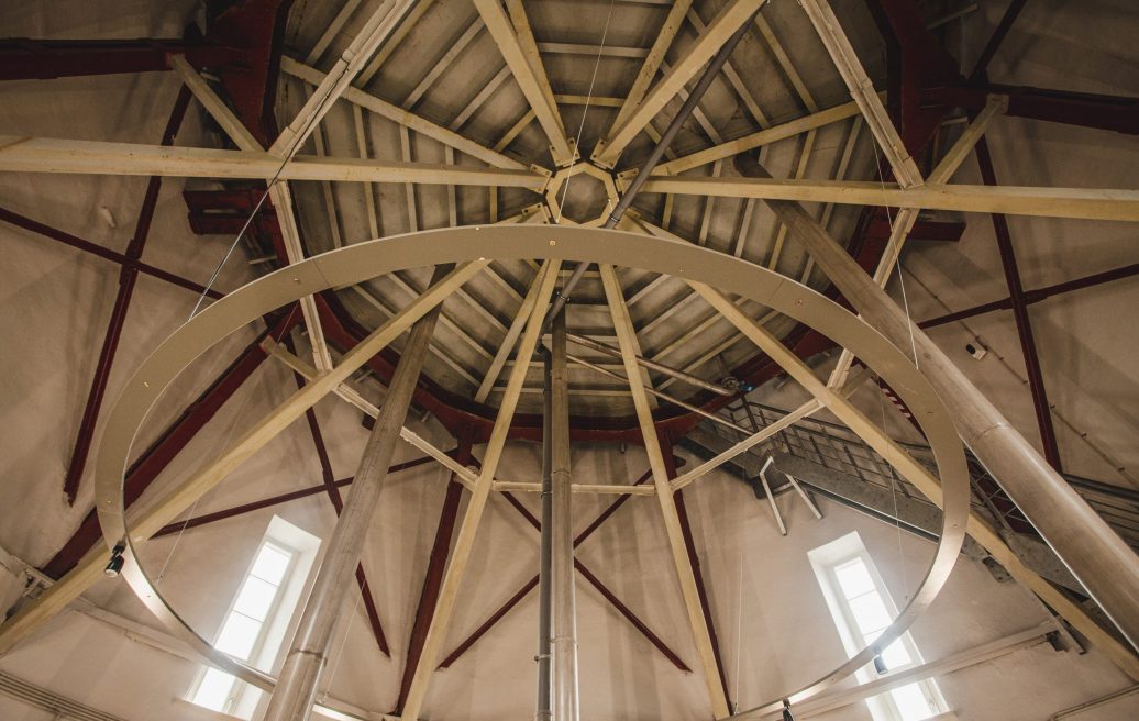 Ķemeri water tower from the inside in close-up