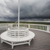 Ķemeri water tower seats with white finish