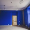 Fircks-Pedvāle Manor House room with bright blue walls