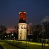 Kemeri water tower at night with beautiful lighting