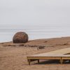 Lauču dižakmens at the Skulte beach