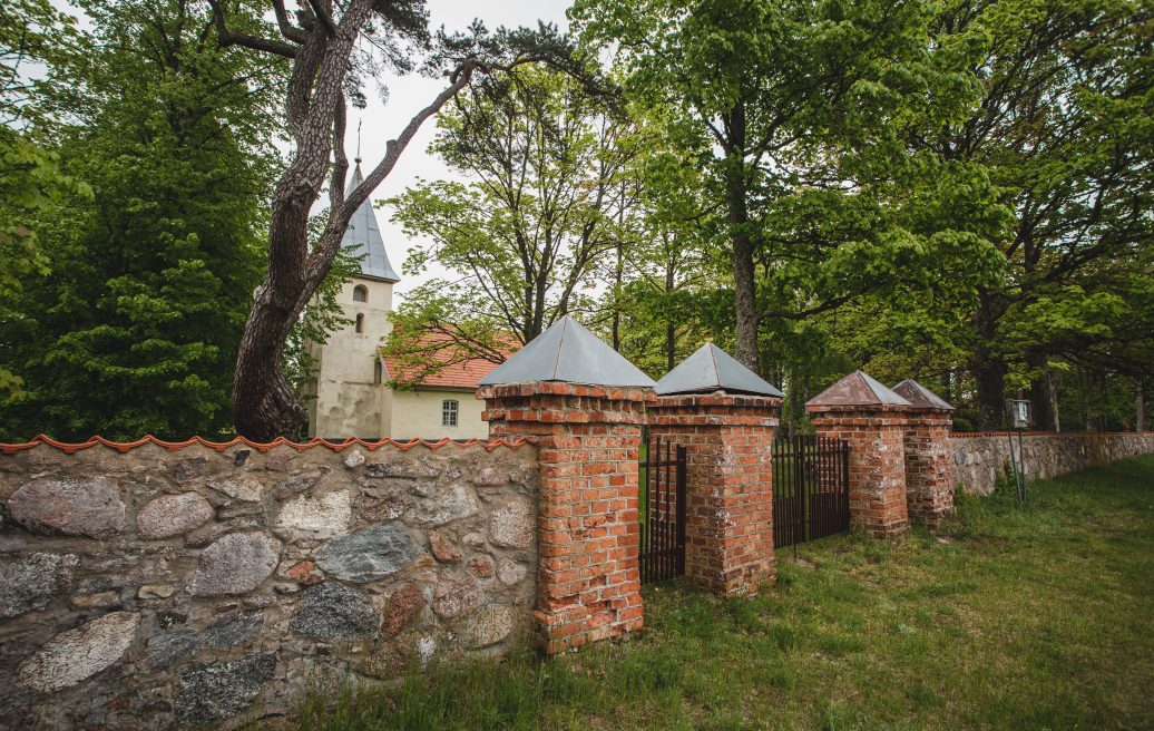 The wall of the Jūrkalne Roman Catholic Church territory