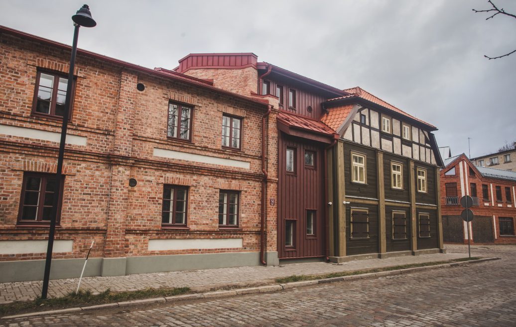 Houses in Jelgava's Old Town quarter