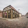 Jelgava Old Town quarter and cobblestone street