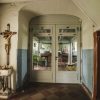 The entrance door of Jūrkalne Roman Catholic Church