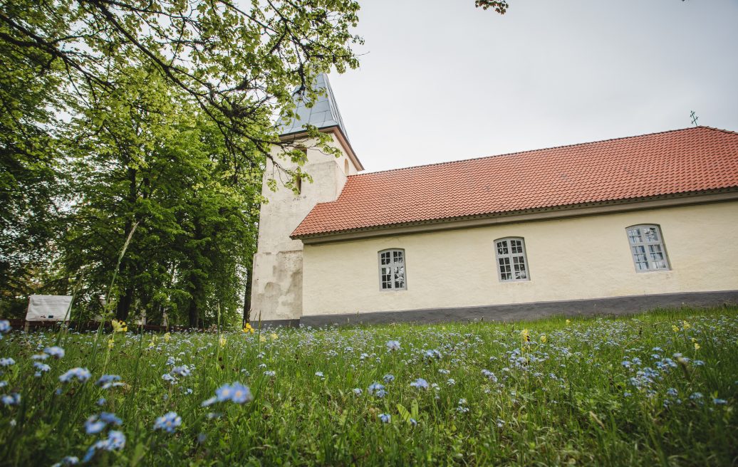 Side view of the Jūrkalne Roman Catholic Church