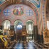 Jelgava Sv. Simeon and St. Anna's Orthodox Cathedral ornate interior with wall paintings