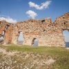 Ludza medieval castle ruins in summer
