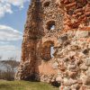 Elements of the Ludza castle ruins in close-up